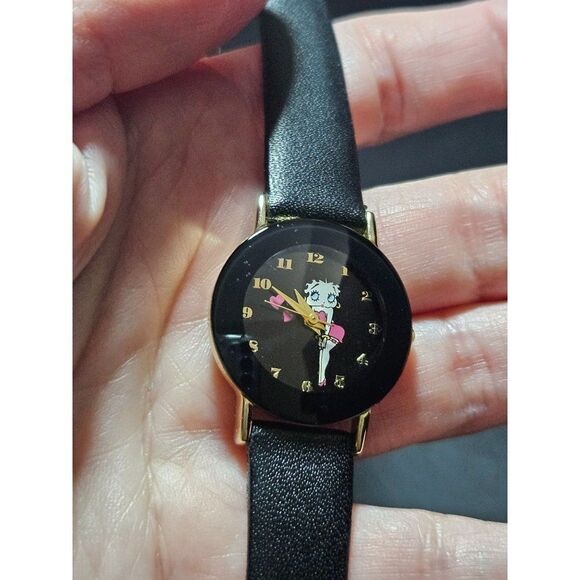 Betty Boop black vintage watch needs battery main image 6
